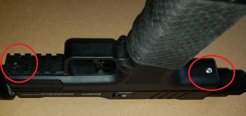 Two screws on the Pistelle X-68 lower