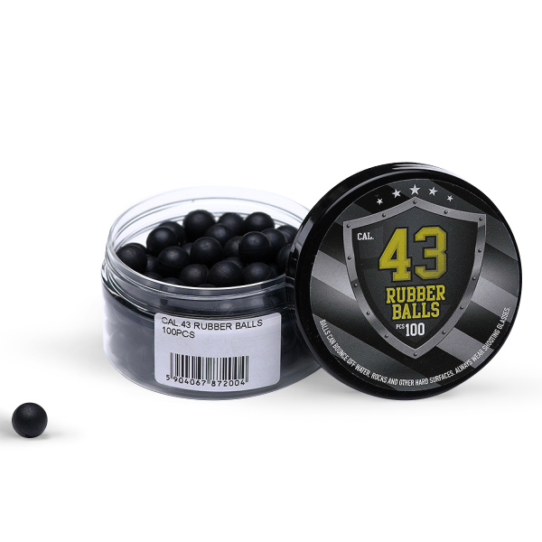 100 Hard Rubber Balls .43 Cal